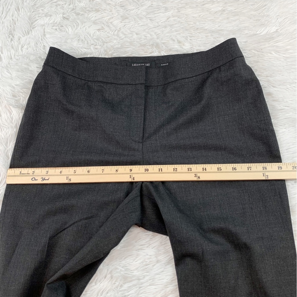Lafayette 148 Barrow stretch wool‎ straight leg pants trousers grey workwear - Picture 7 of 10